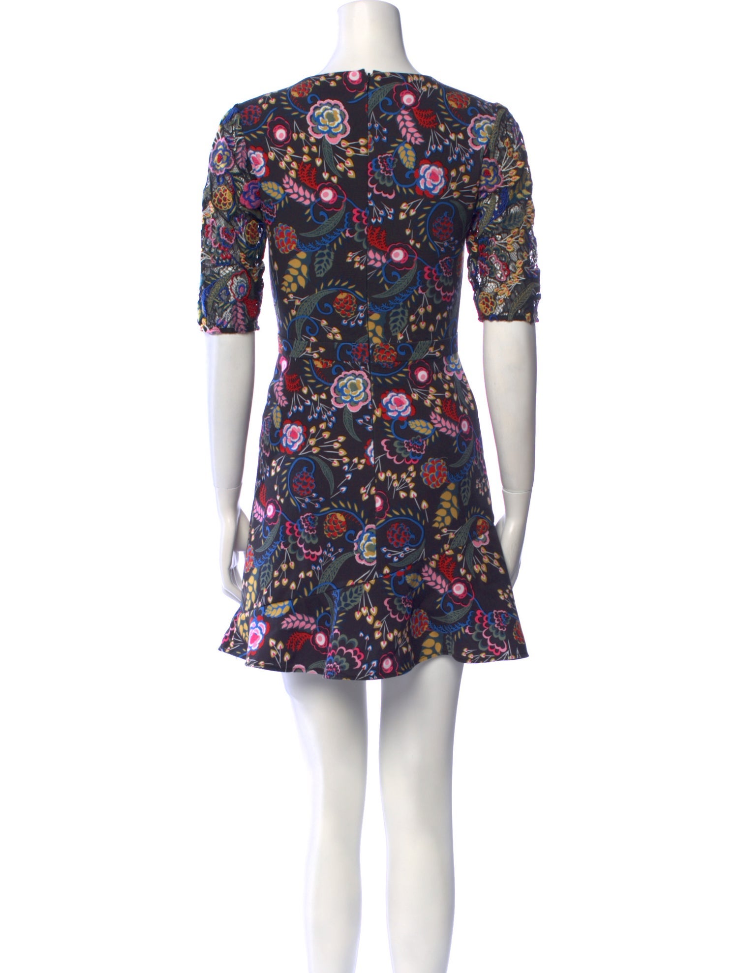 Saloni Floral Print Mini Dress